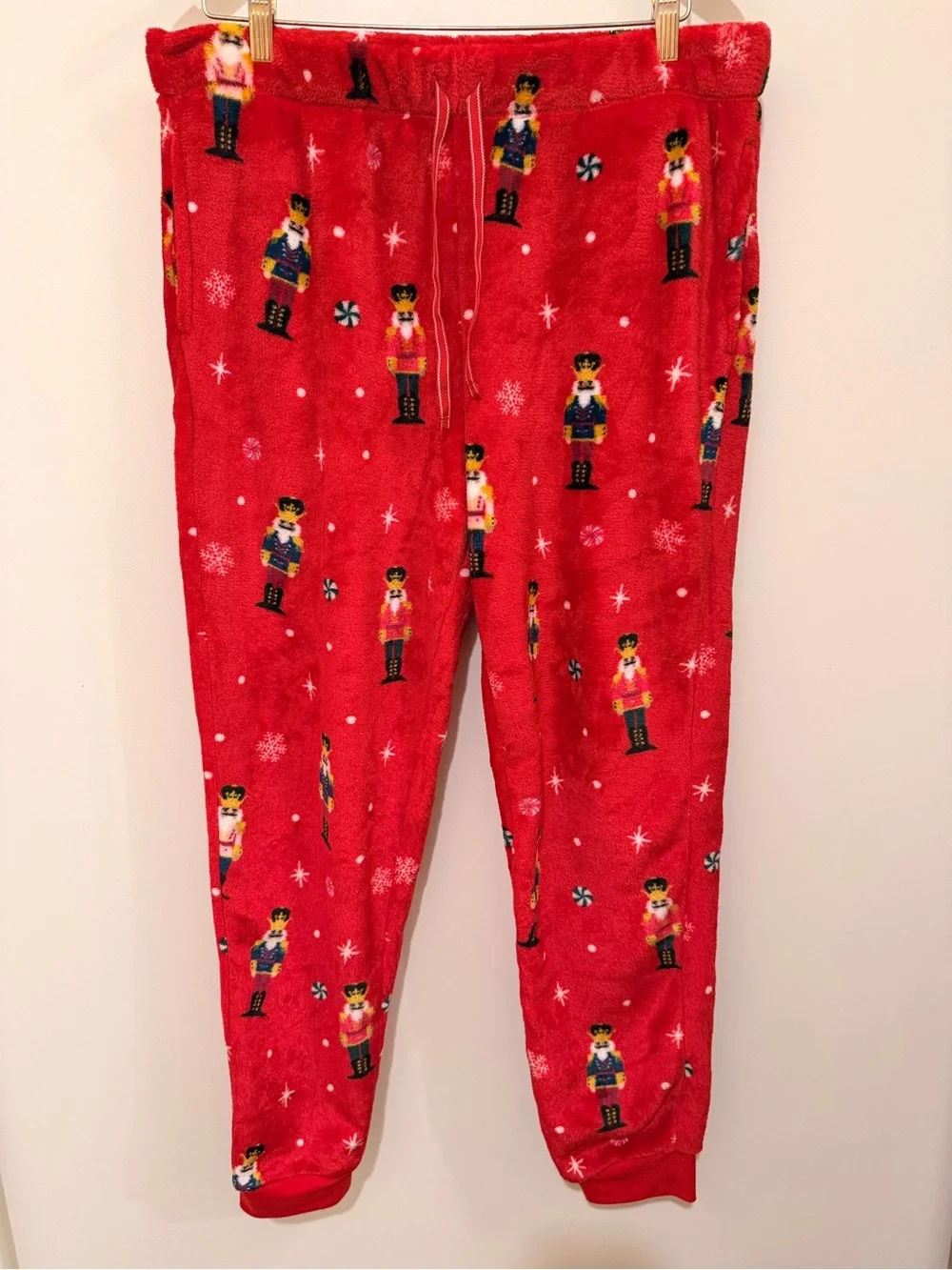 Joyspun Children's Red Nutcracker Fleece Pajama Pants